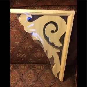 14 1/2” tall Victorian Style Wood Scroll Brackets, architectural decor new